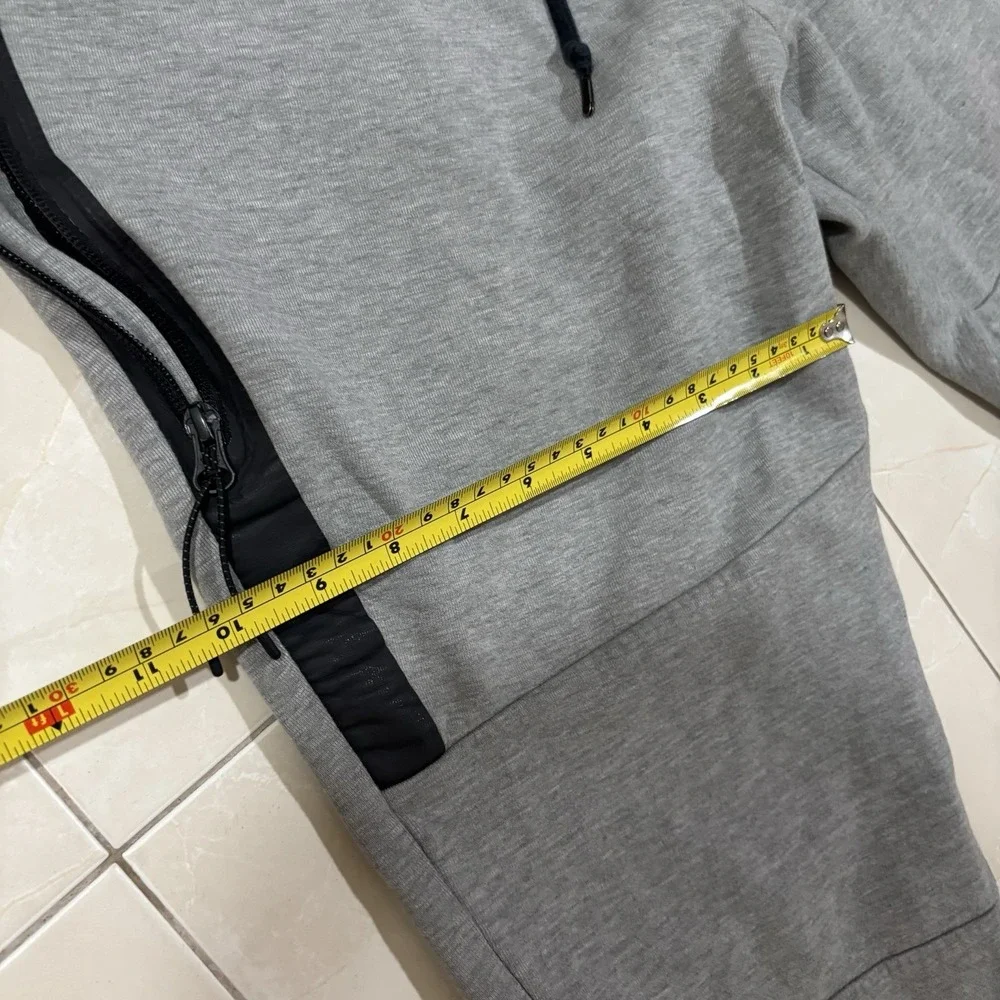 Nike Tech Sweatpants Mens Large Gray Fleece Jogger Zip Pocket 545343-065